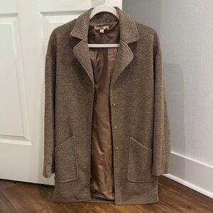 Ya Los Angeles Brown Textured Coat